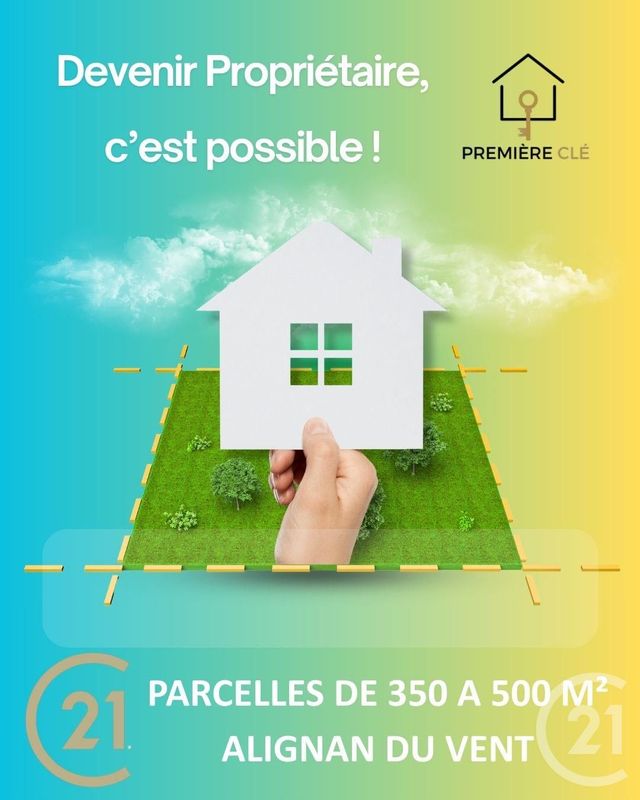 Terrain à vendre - 300 m2 - Alignan Du Vent - 34 - LANGUEDOC-ROUSSILLON