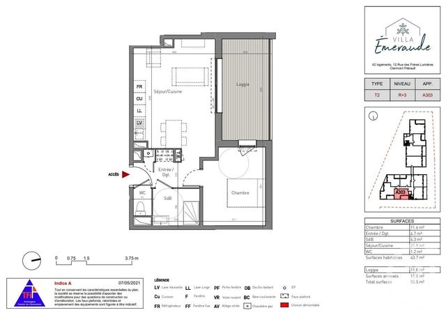 Appartement T2 à vendre CLERMONT L HERAULT