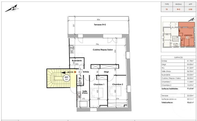 Appartement T3 à vendre CLERMONT L HERAULT